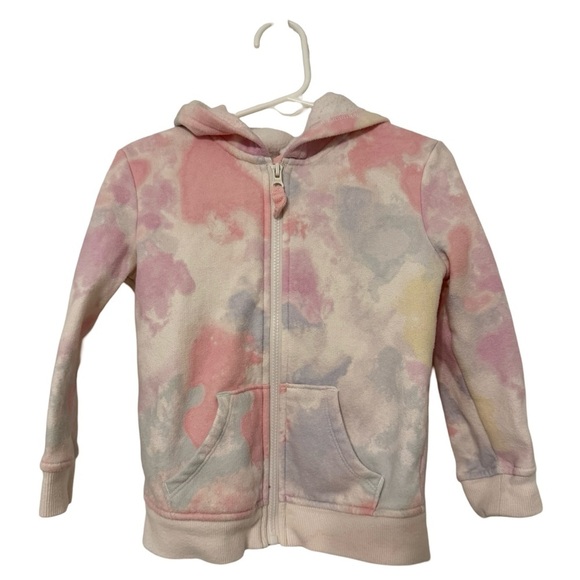 jumping beans Other - Jumping Beans Pink Yellow Purp Tie Dye Hooded Zip-Up Hoodie Size 2T